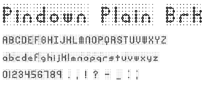 Pindown Plain BRK font